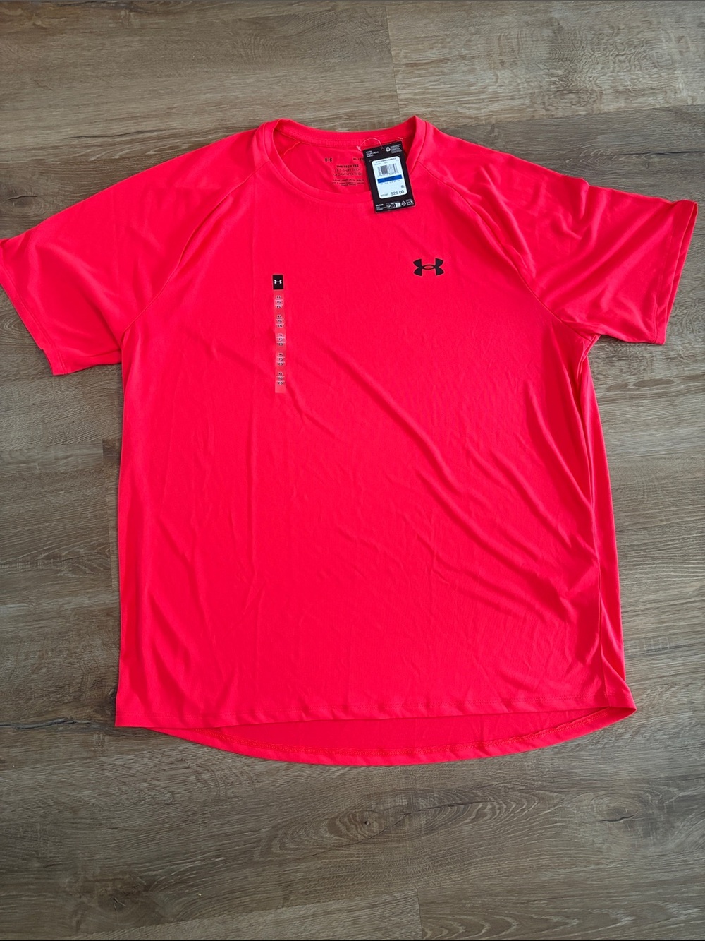 NWT- Under Armour Men's Bright Pink/Coral Short Sleeve Performance Tee